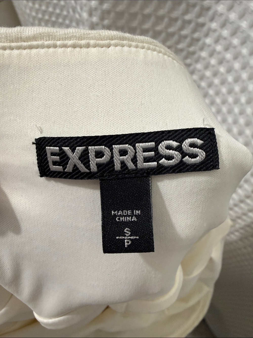 Express Women’s Strapless Ivory Boho Dress With Black Embroidered Size Small - Picture 7 of 8